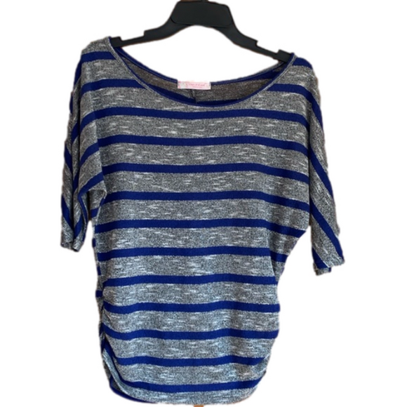 Tops - 5/$20 BUNDLE 🎈 Lightweight silver and blue shapely knit blouse box 13